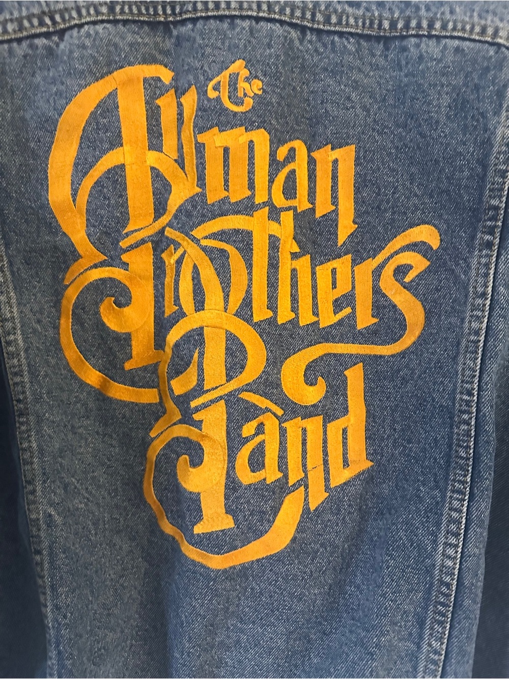 Denim Trucker Jacket in Medium Blue - Embroidered  Allman Brothers - Picture 5 of 5